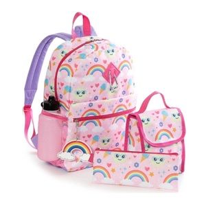 Lightning Bug Pink Happy Rainbow Backpack